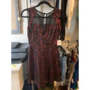 Brand New Burgundy & Black Dress!